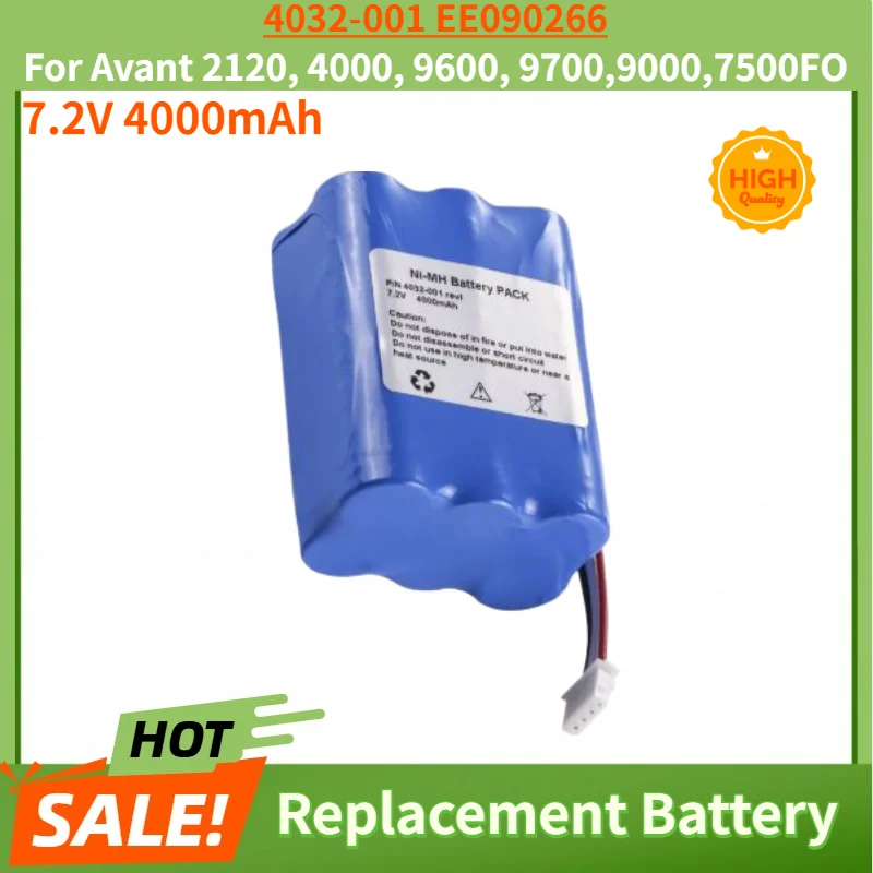 4032-001 EE090266 Battery For Avant 2120, 4000, 9600, 9700,9000,7500FO High Quality Replacement Battery 7.2V 4000mAh