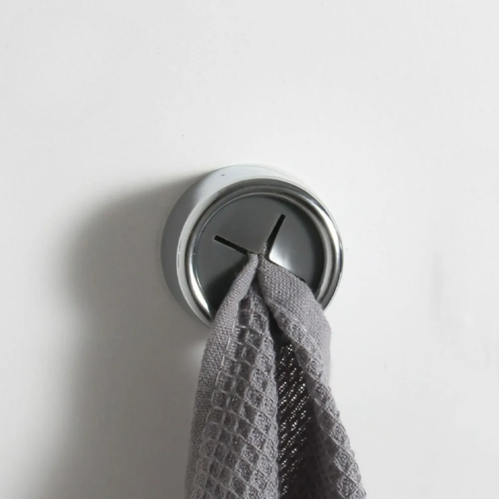 Creative Round Multi-Purpose Towel Hook with Strong Adhesive – Drill-Free Trace-Free Damage-Free for Home Kitchen & Dormitory