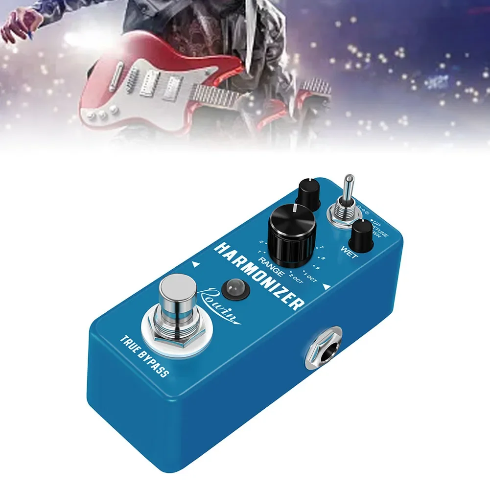 High Sensitivity Rowin LEF3807 Guitar Harmonizer Pedal Offering Precise Pitch Control and Customizable Effects