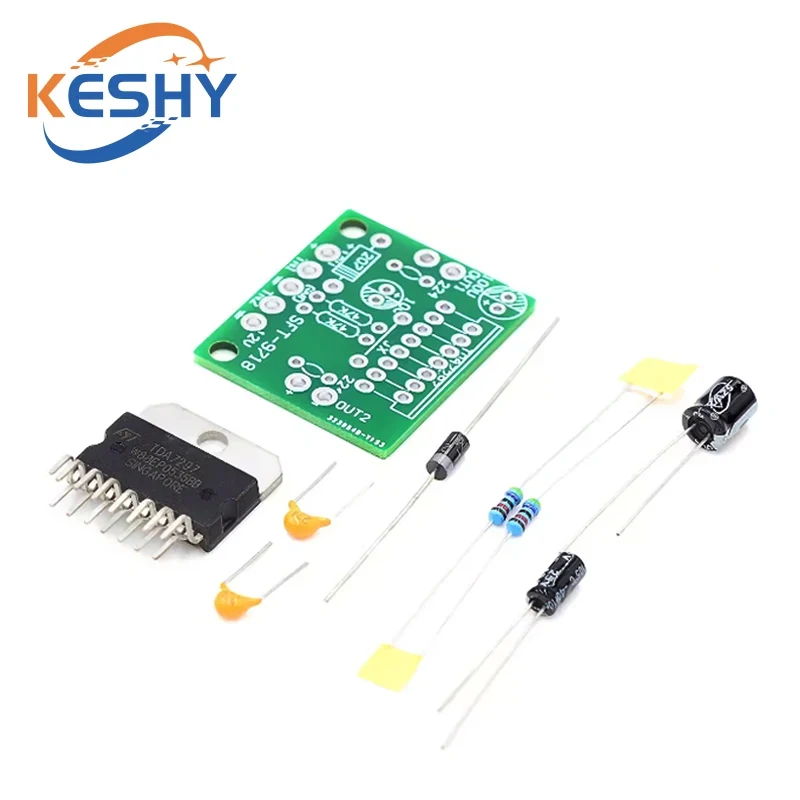 TDA7297 Power Amplifier Board Parts DC 12V Pure Rear 2.0 Dual-Channel 15W+15W Electronic DIY kit