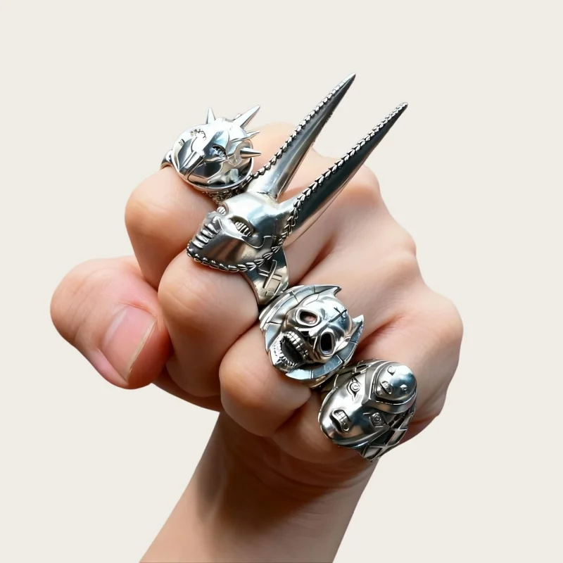 

JOJO Bizarre Adventure Rings Adjustable Metal Anime Cosplay Jewelry Unisex Trendy Fashion Accessory for Anime Enthusiasts Gifts