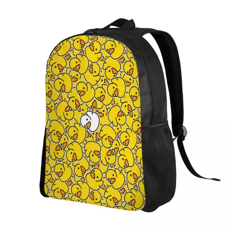 Zaino anatra di gomma classico giallo per donna uomo scuola studente universitario Bookbag adatto a borse per Laptop da 15 pollici