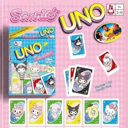 UNO Sanrio Board Game Anime Cartoon Kawaii Figure Pattern Family Funny Entertainment uno Cards Games Christmas Gifts