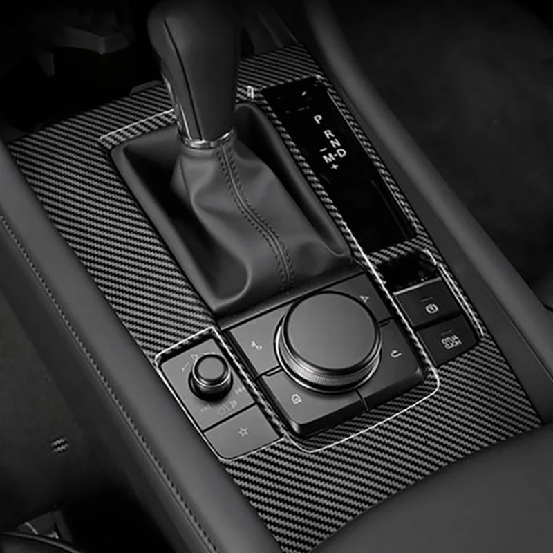 

Auto Carbon Fiber Central Gear Panel Control Panel Decal Car Interior Modification for Mazda 3 Axela 2019-2021 RHD