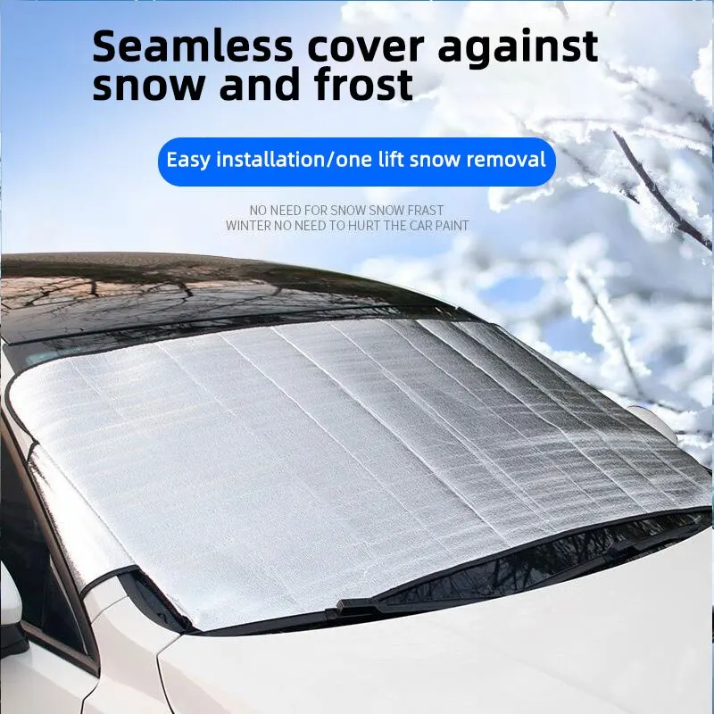 Front Windshield Sunshade Car Anti-exposure Heat Insulation Anti-snow Anti-icing Cover Front Parasol Window Car Clothing Cover image 4