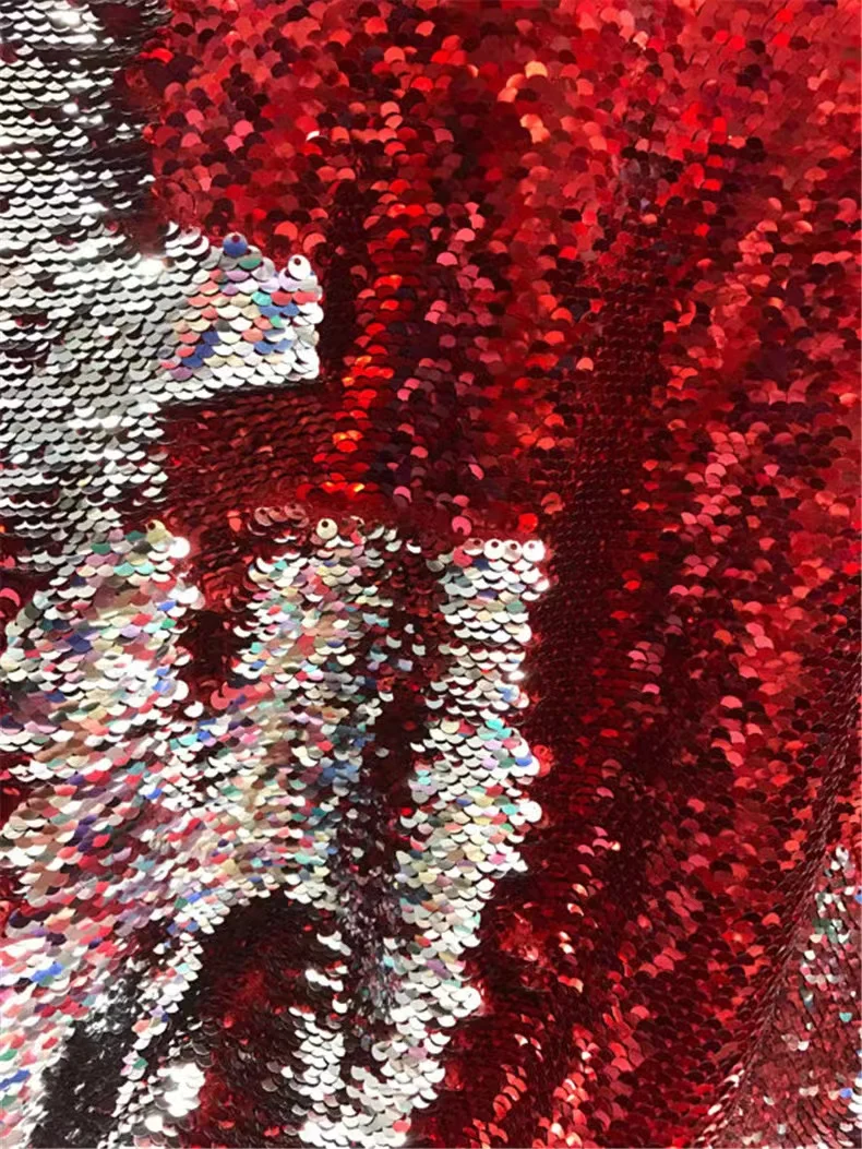 5MM color butyl fabric flip piece Mermaid flip sequin encryption reverse two-color sequin embroidery hang piece flip piece