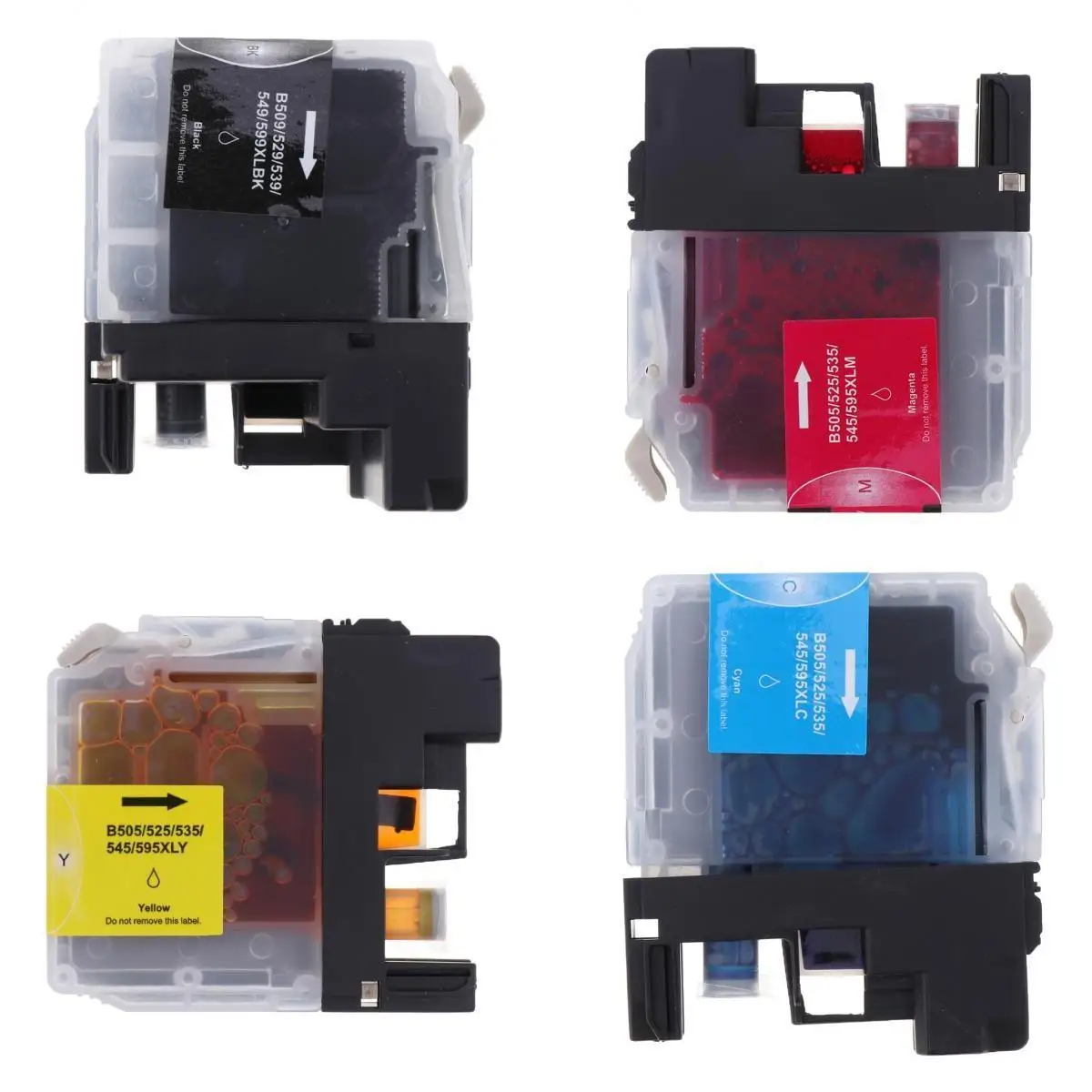 

High-capacity Replacement Black Ink Cartridges for Brother Printer Refillable Plastic Color Ink for DCP-J100 J105 MFC-J200