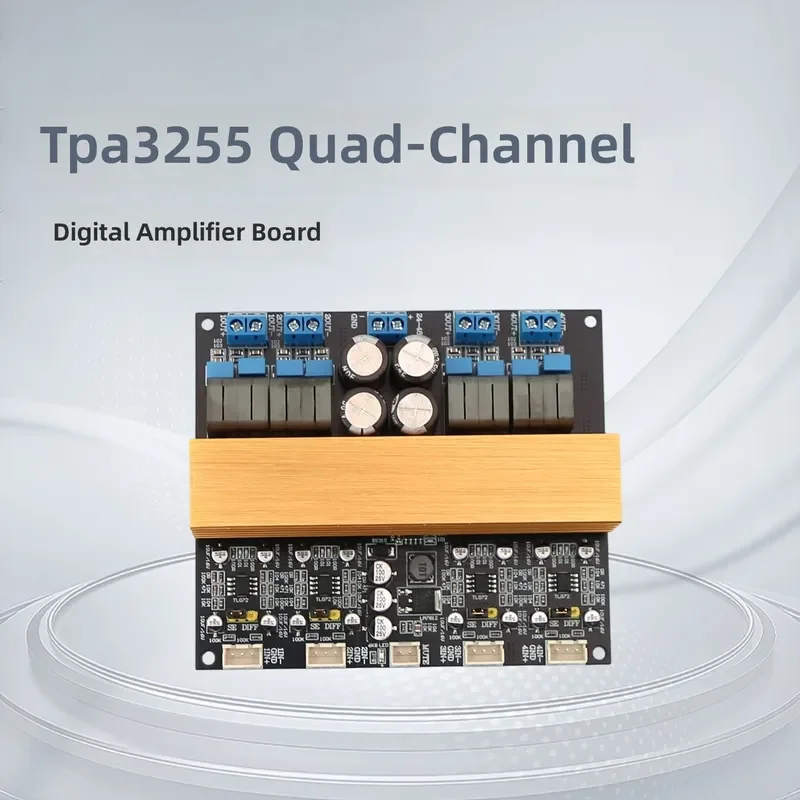 Carte d'amplificateur numérique HiFi audiophile haute puissance de classe D à quatre canaux TPA3255, entrée équilibrée 300W x 4