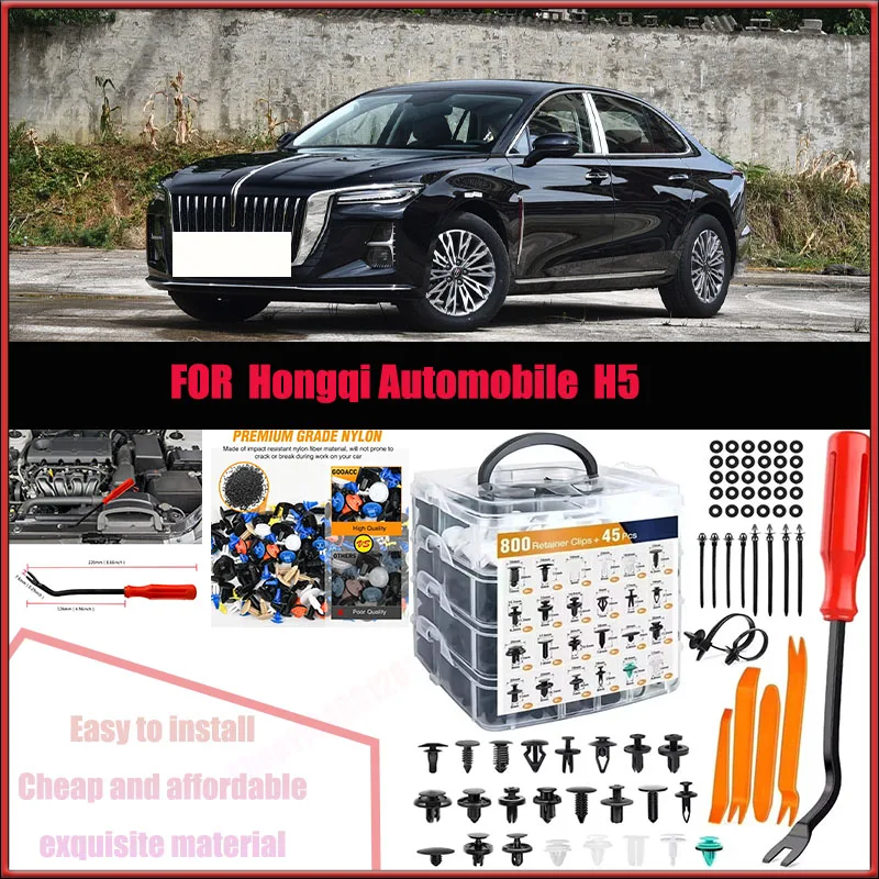 

For Hongqi Automobile H5 Chevrolet Car Plastic Retainer Clips Kit 800+45pcs Auto Fender Push Pin Car Fastener Clip Mixed Set