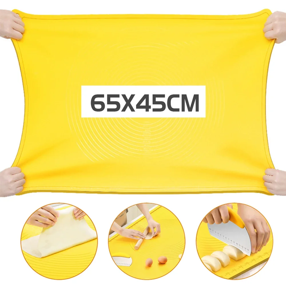 Silicone Pastry Board Dough Mat 65*45 Silicon Pizza Dough Maker Large Thick Oversize Baking Mat Accessories