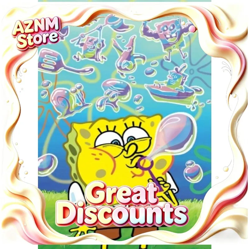 1pc SpongeBob SquarePants Cartoon Diamond Painting Cross Stitch Mosaic Kits Home Decoration Wall Stickers Handmade Gift