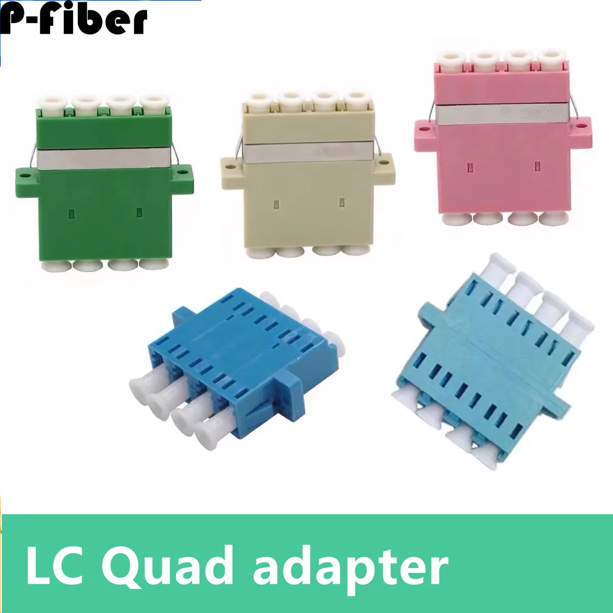 optical fiber adapter 10pcs LC Quad flange coupler SM MM OM1 OM2 OM3 OM4 connector 4 ports LCAPC good quality P-fiber free ship