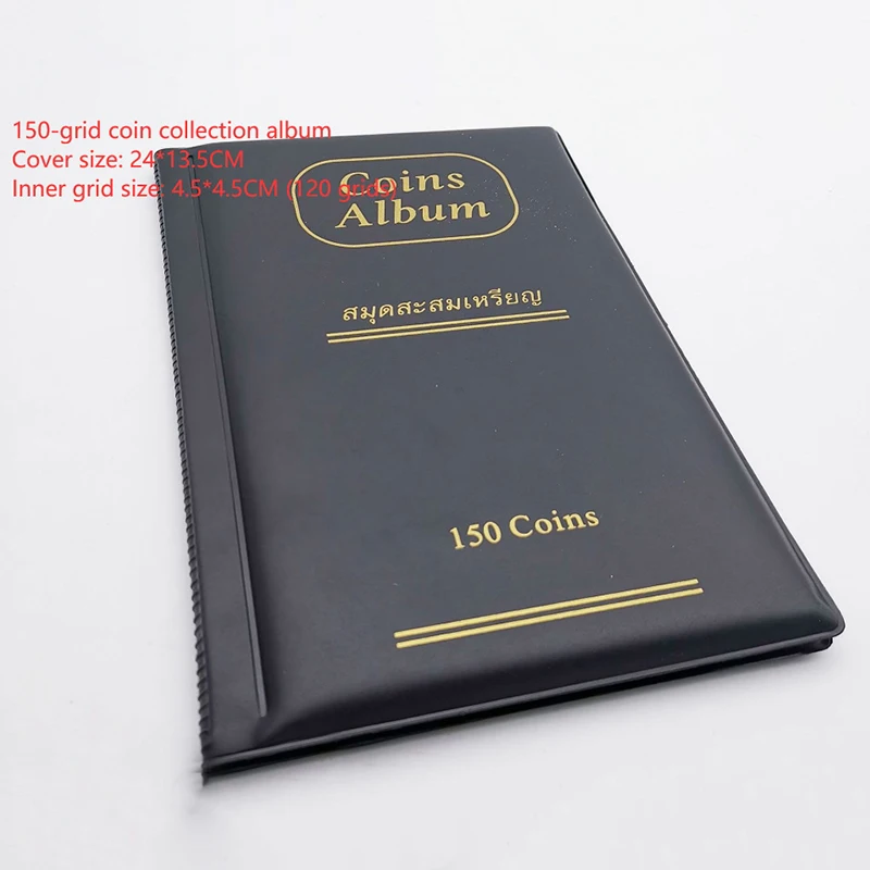 150 Pockets Coin Album Book Coin Holder Storage Case Penny Collecting Album for Coin Collectors Supplies