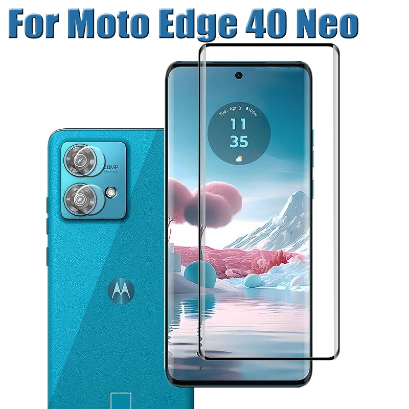 

New upgrade 9D Tempered Glass For Moto Edge 40Neo Screen Protector Anti-Scratch For Motorola Edge 40 Neo Soft Camera film