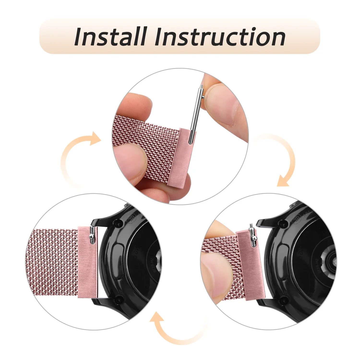 Case + Watch Strap For Samsung Galaxy Watch Active 2 40mm 44mm Metal Magnetic Watchband Bracelet With TPU Screen Protector Case