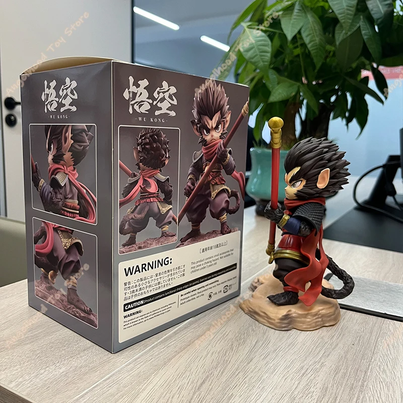 Mito preto: figuras wukong anime figura q versão estatueta pvc gk estátua modelos bonecas coleção casa ornamentos brinquedos presentes