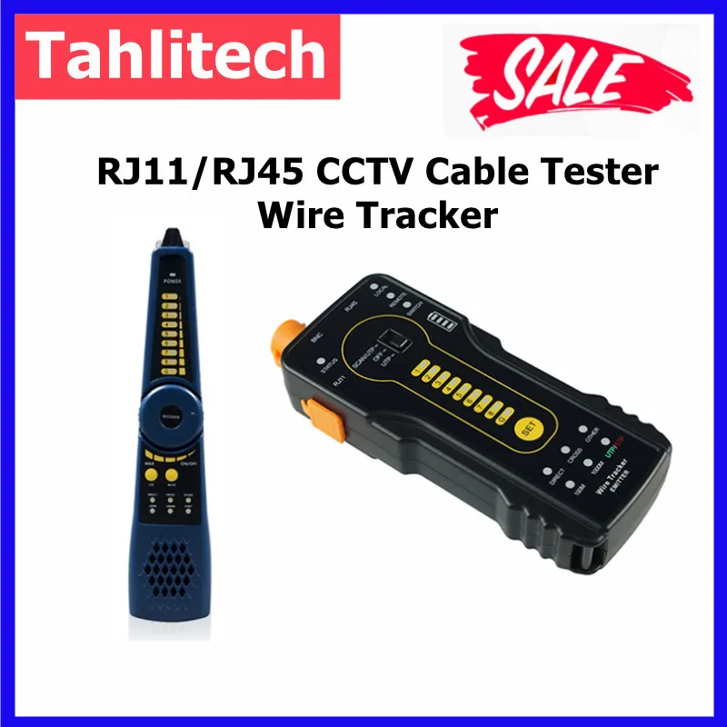 Tahlitech CT-66 Network Cable Tester RJ45 RJ11 Cable Tracker CCTV Cable Tester PoE Switch Live Tracing Wiremap Tool