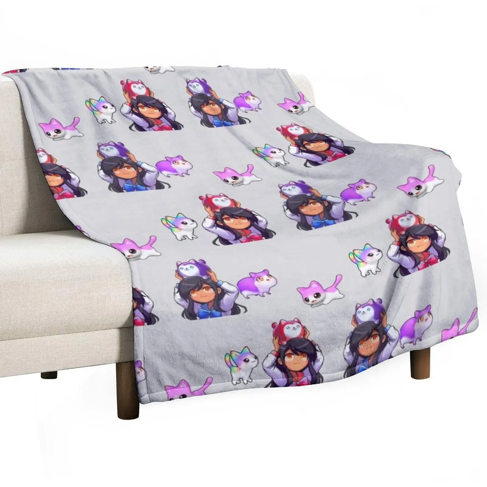 aphmau pack Throw Blanket for sofa manga Blankets