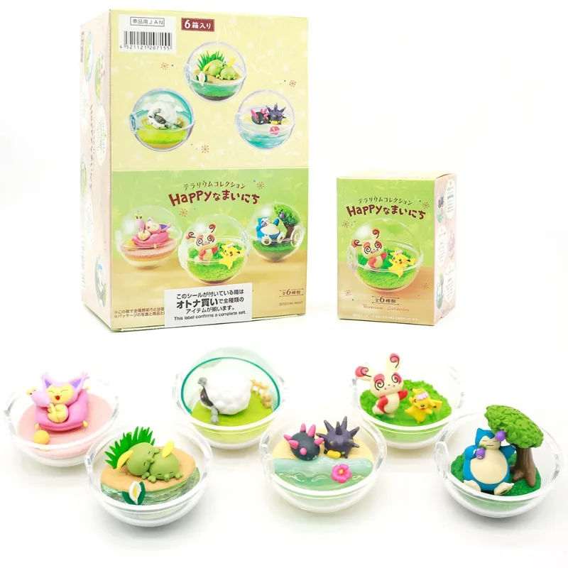 

Re-ment Капсульные игрушки Pokemons Happy Hour Pokes Ball Snorlax Skitty Gulpin Wooloo Настольный орнамент Декоративные фигурки Коллекционные предметы