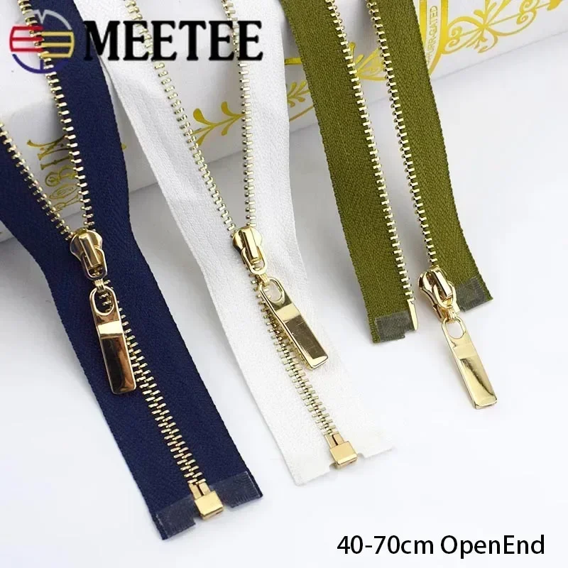 3Pcs Meetee 3# Metal Zippers 15-30cm Close-End 40-70cm Open-End Zips Bag Decor Zipper Reapir Kit DIY Garment Sewing Accessories