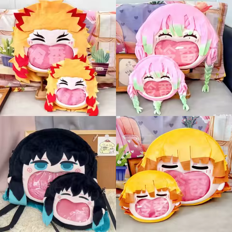 Demon Slayer Anime Backpack Crossbody Bag - Agatsuma Zenitsu Rengoku Kyoujurou Mitsuri Kanroji Itabag Cosplay Travel Bag Gifts