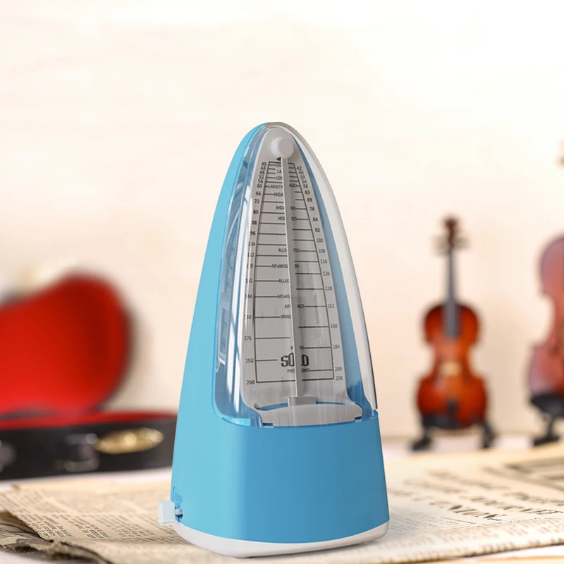 Metronom mechaniczny czarny uniwersalny metronom do gitary fortepianowej, skrzypiec i innych instrumentów Standardowy głośny dźwięk