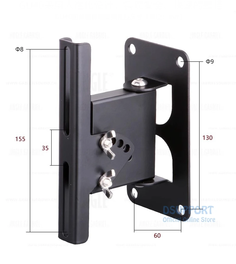 ユニバーサルサラウンドスピーカー,高品質の壁掛けブラケット,40kg,gu40l,1ペア,2個