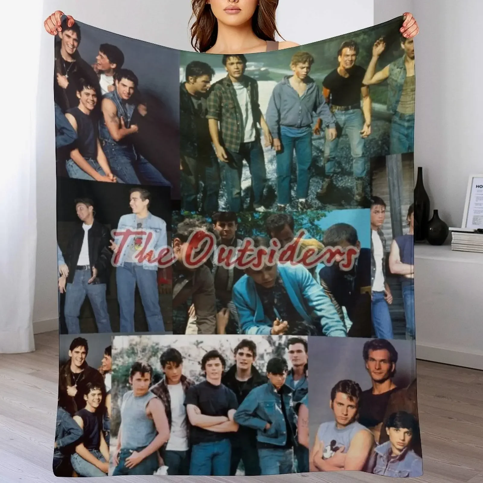 the outsiders scene collage Throw Blanket Blankets For Sofas Designers sofa bed Blankets