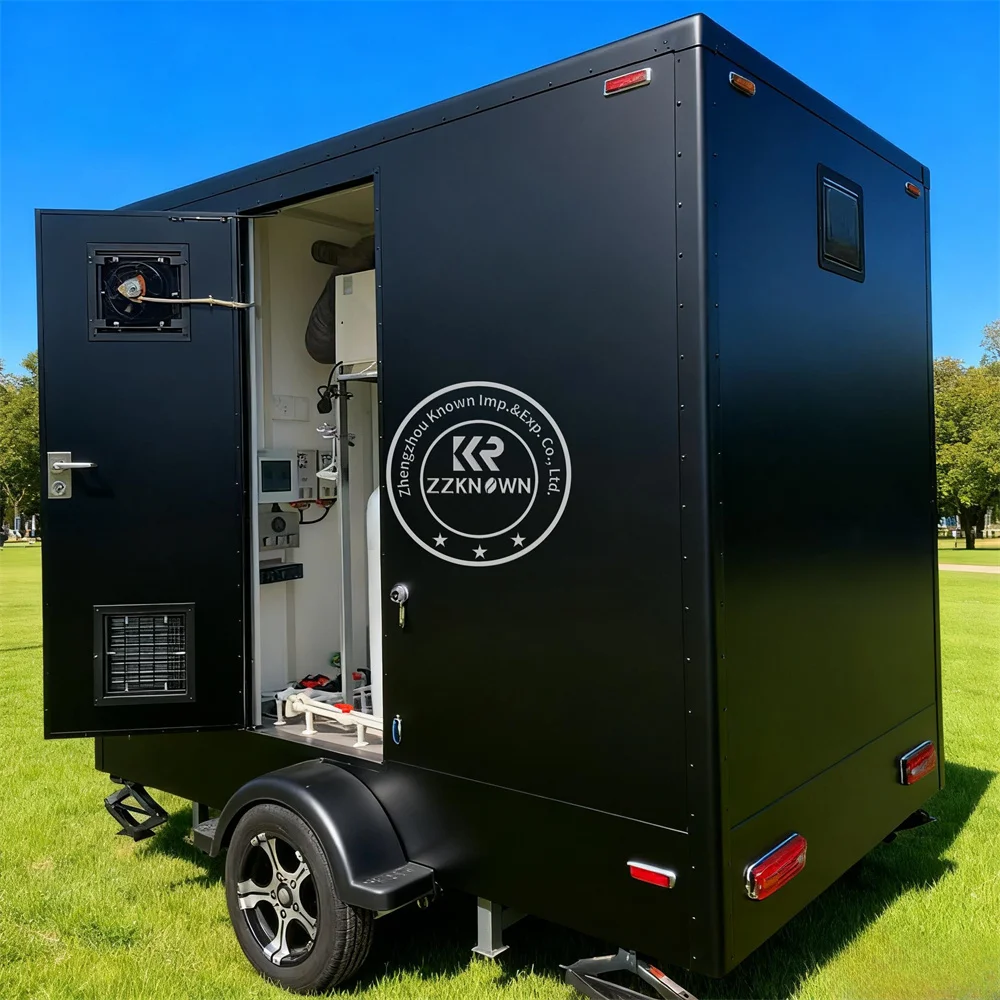 

Luxury VIP Mobile Bathroom Trailer Modern Portable Restroom Mobile Camping Toilet Trailer for Events