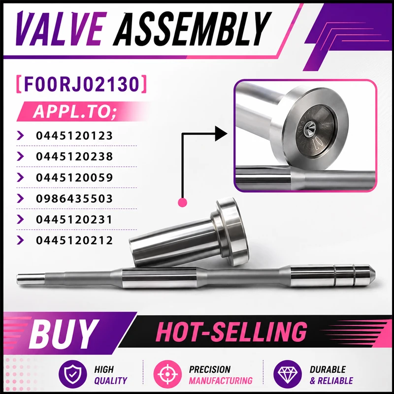 .*4 Pieces F00RJ02130 Common Rail Injector Valve Assembly Suitable For （0445120123 0445120238 0445120059） Injector LF1042*