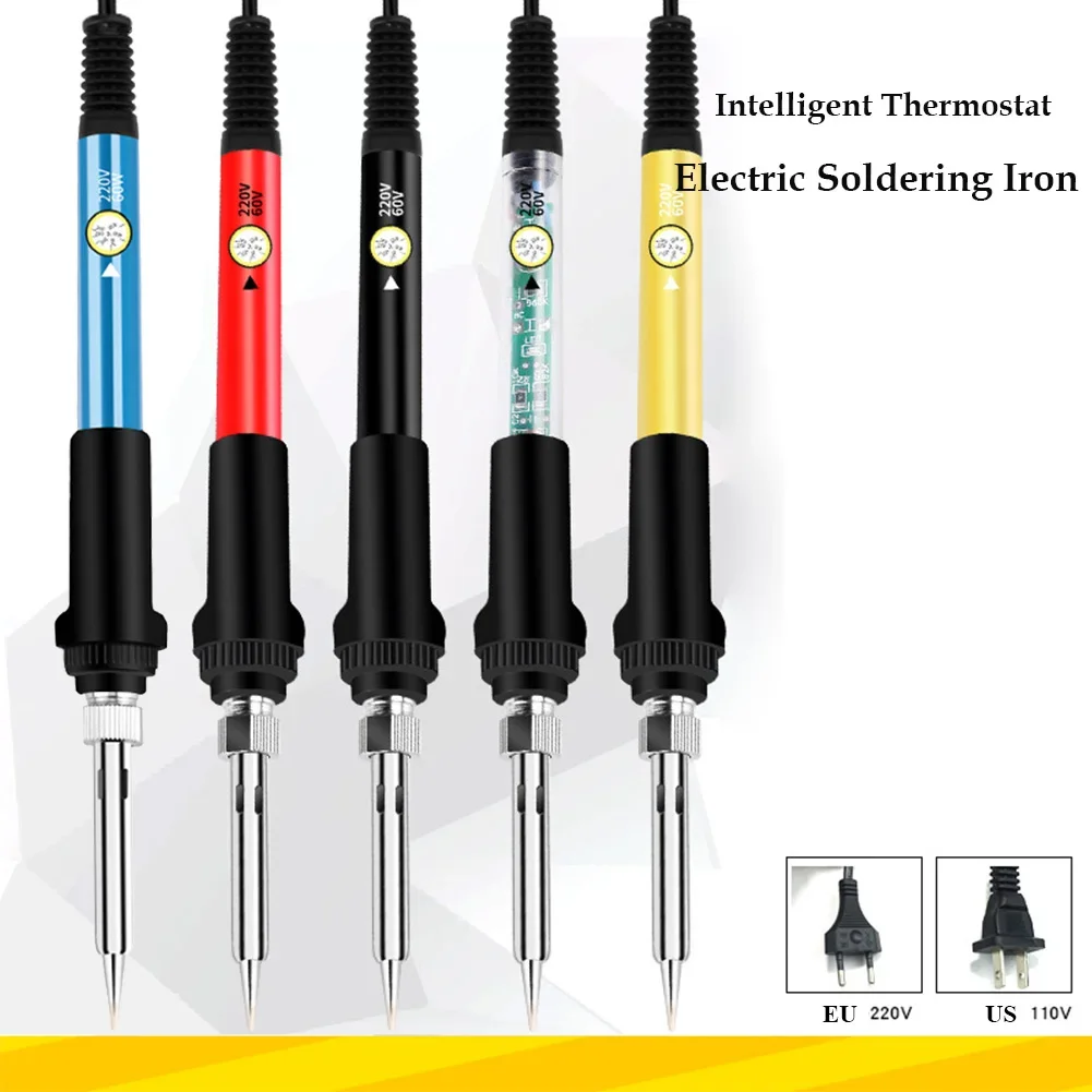 

Soldering Iron Adjustable Temperature Electric 220V 110V 60W 80W Welding Solder Rework Station Heat Pencil Tips Repair Tool