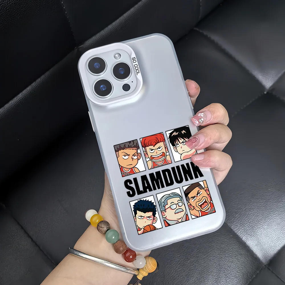 Anime S-SLAM DUNK Cute Phone Case For Samsung Galaxy S24 S23 S22 S21 Plus Ultra S20 FE A55 A54 A53 A52 IMD Laser