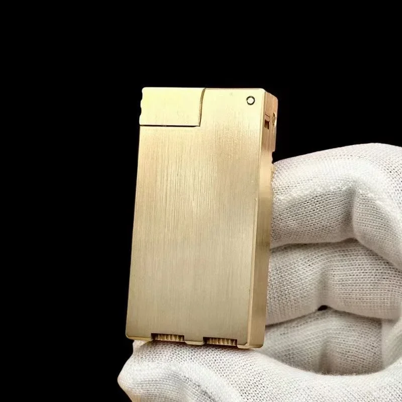New Hand Carved Side Pulley Brass Lighter Double Oil Compartment Lifting Arm Kerosene Lighter Men\'s Collection Gift