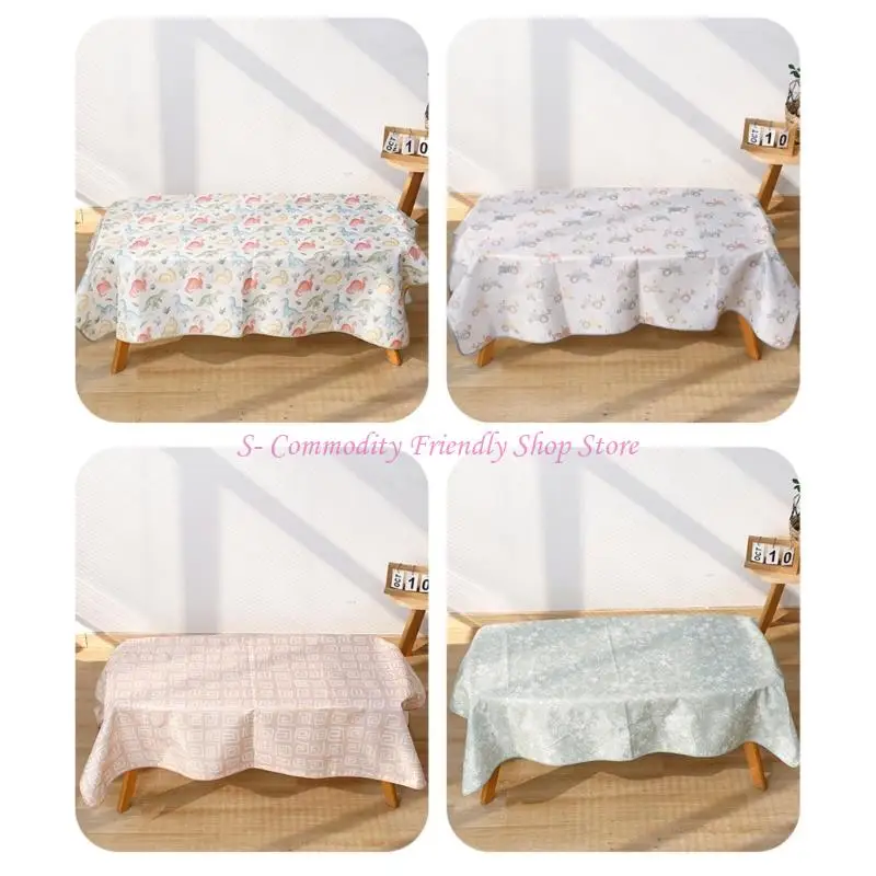 85AE سجادة أرضية للكرسي العالي مقاومة للماء وقابلة للغسل للأطفال الصغار لإطعام الأطفال والزحف مقاس 130 × 130 سم مقاس كبير #4