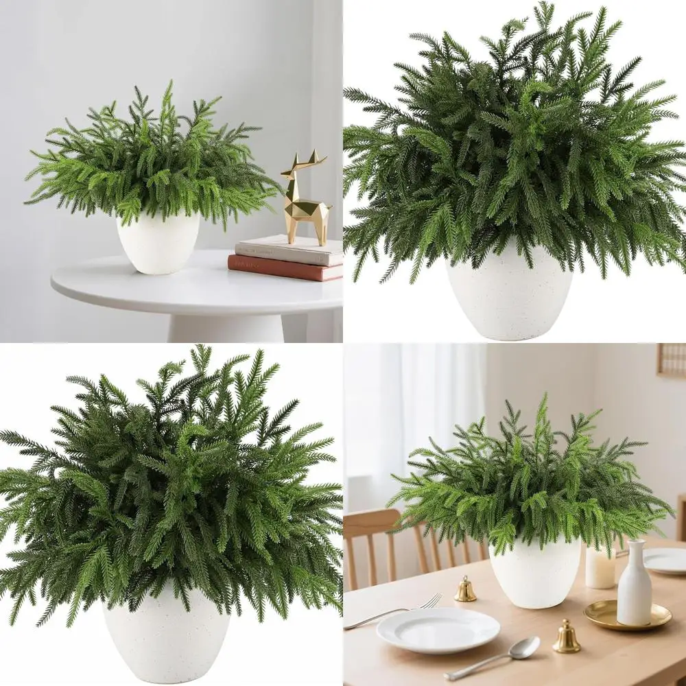 

Искусственные ветки норфолкской сосны 18 дюймов - 30 штук, реалистичные на ощупь, для DIY и домашнего декора