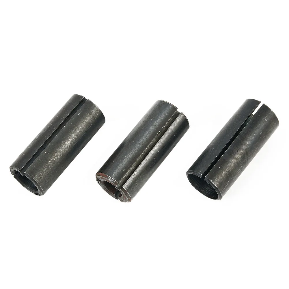 3Pcs Route Bit Adapter Collet Milling Cutter Conversion Collet Large To Small Conversion Collet Reducer Sleeve 12MM To 6/8/10