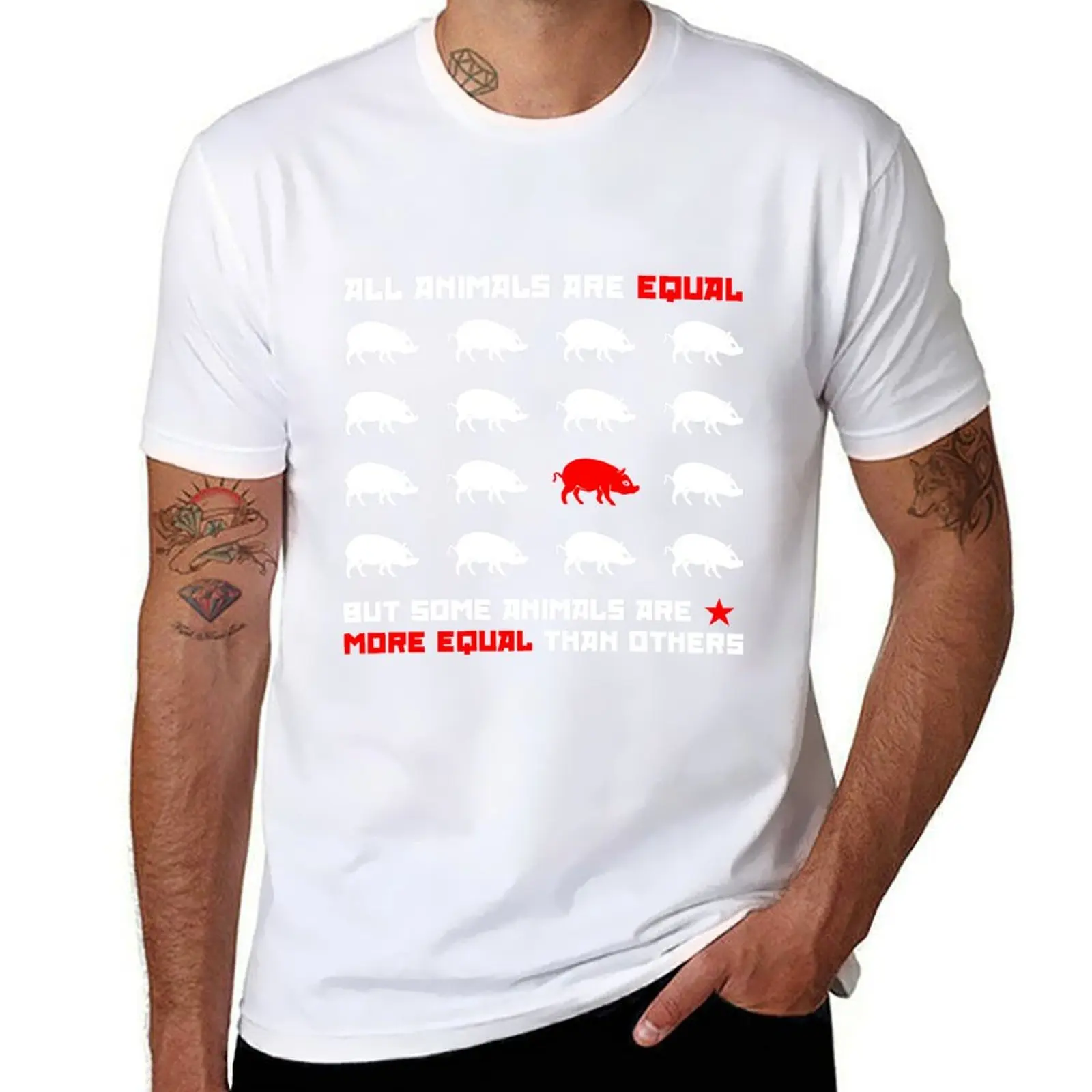 

All animals are equal 2 (dark) T-Shirt man t shirts graphic man t shirt luxury T-Shirt