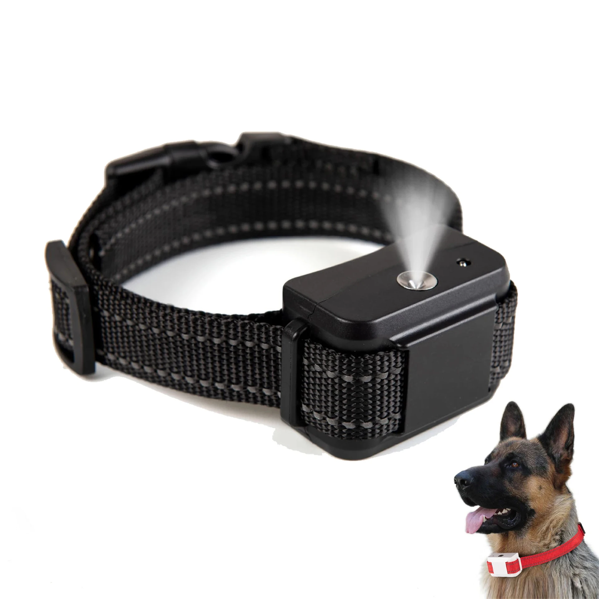 Pet Smart Anti Barking Device, Dog Training Collar, Nylon Reflective, Adjustable Electric Anti-Barking Collar for Dogs, Auto Spr