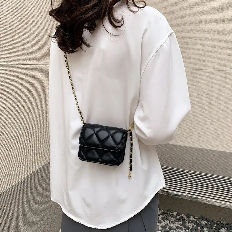 

2026 New Premium Messenger Bag Mini Small Bag Soft Leather Women's Bag Light Luxury Chain Bag Shoulder Small Square Bag