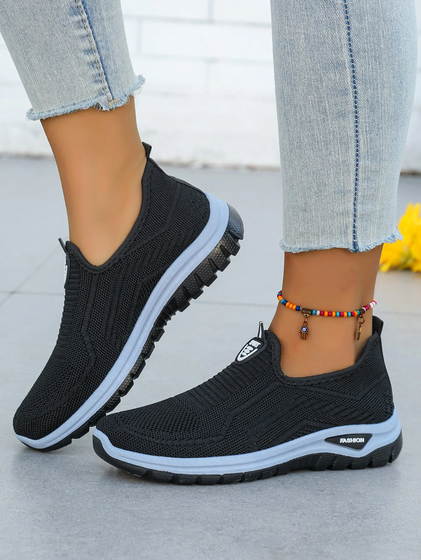Damen Sommer Neue Atmungsaktive Slip-On Schuhe Weiche Sohle Leichtgewichtig Bequem PVC-Material Freizeitschuhe Einfach zu Tragen – Detail 13