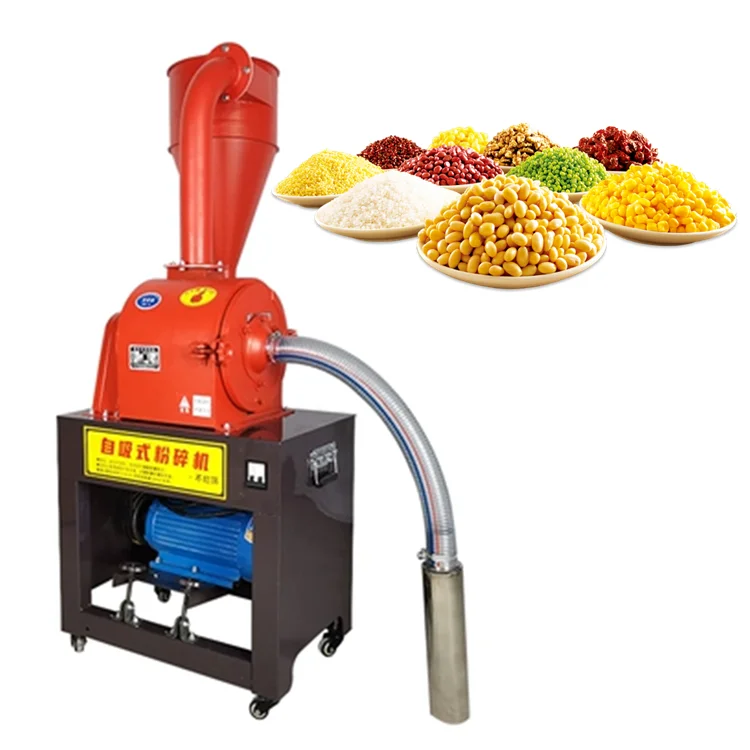 500 kg/h animal feed mill crusher self-priming grain corn crusher