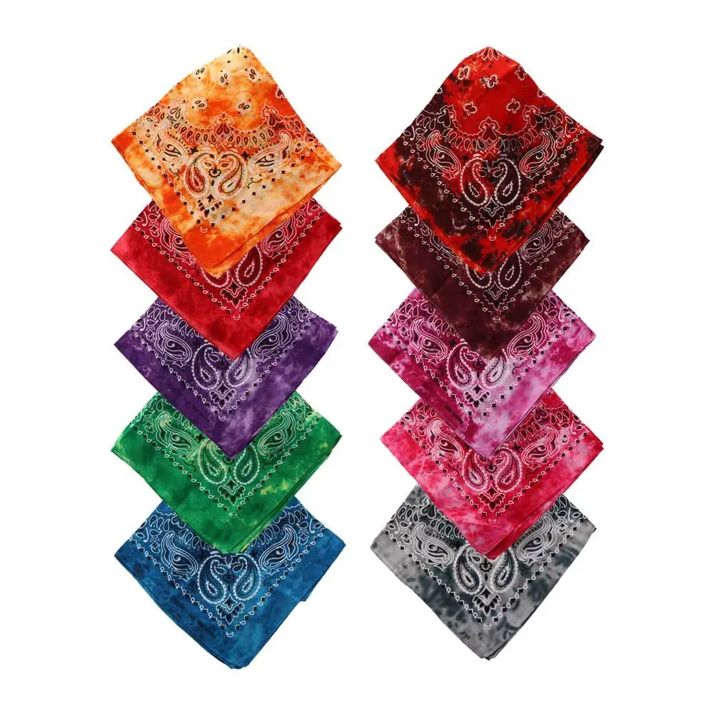 

Маска для лица Квадратный шарф Кешью Tie-dye Повязка для волос Хип-хоп Headwea Tie Dye Бандана Хип-хоп Повязка на голову с узором пейсли Велоспорт на открытом воздухе