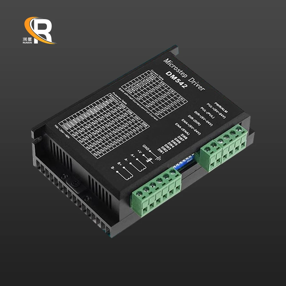 

Microstep Motor Driver DM542 Suitable for 42 57 Stepper Motor Nema17 Nema23 Supply Voltage 20-50V DC 1-5.6A