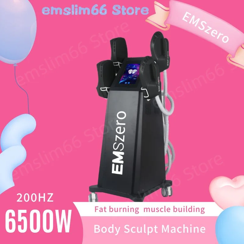 EMSzero Body Sculpt Electromagnet Slimming 6500W High Power 4 Handles Reducing Fat Machine New EMSzero Weight Loss Beauty Salon