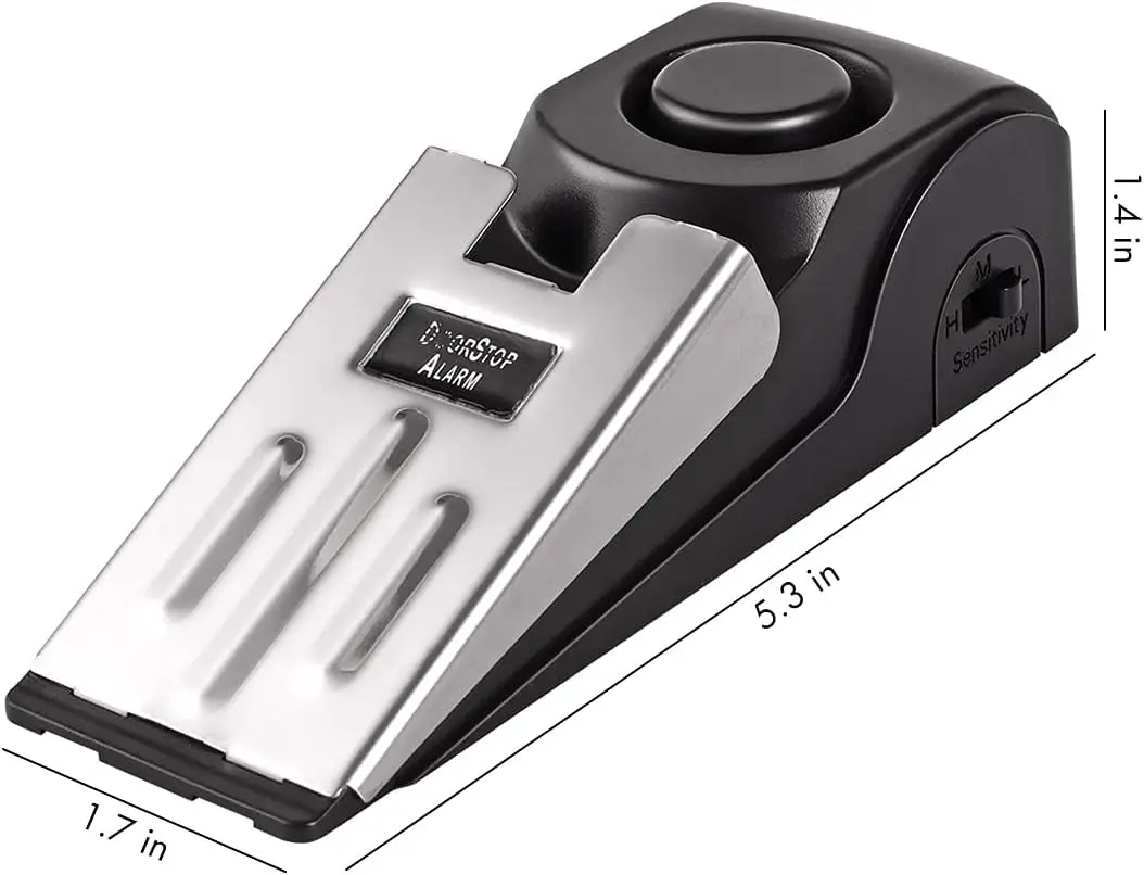 1/2Pcs Portable Travel 120 DB Siren Sound Intruder Burgard System Wireless Door Stop Alarm Home Security Door Alarm