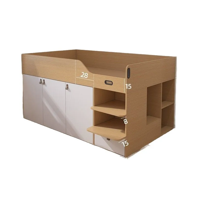 Tatami with wardrobe integrated children's bed under bed cabinet combined small apartment