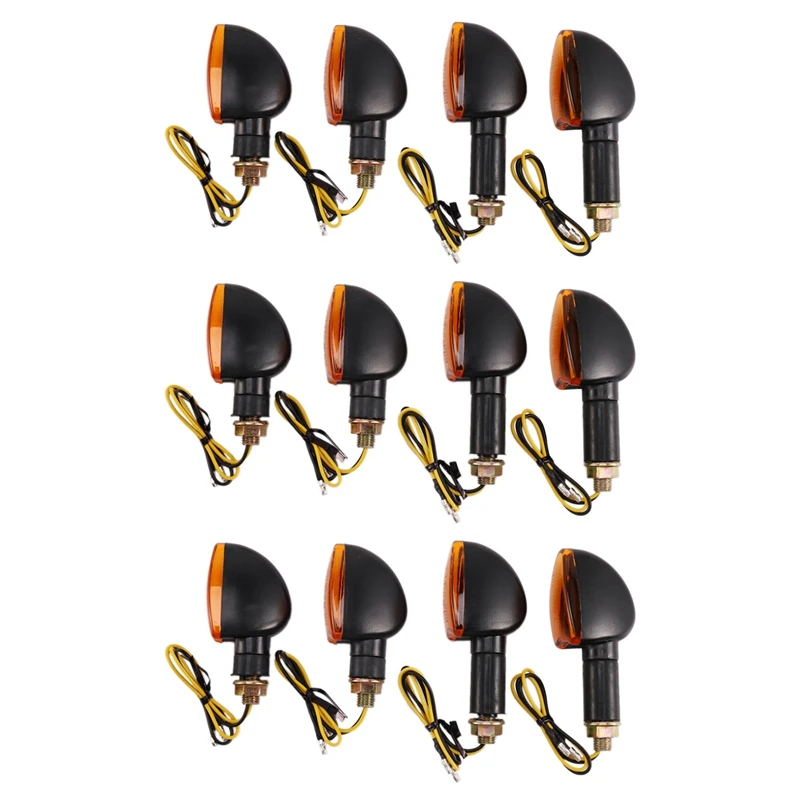

6X Universal 12V Motorcycle Turn Signal Indicator Light Front Back Flashing Halogen Light Blinker Flash For Honda Suzuki