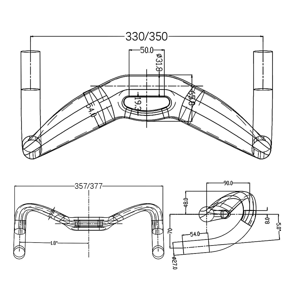 BALUGOE Carbonfaser-Fixed-Gear-Wettkampf-Fahrradlenker 12K Glänzende Textur Bahnrad TT Lenker 2027 UCI Neue Regeln – Detail 2