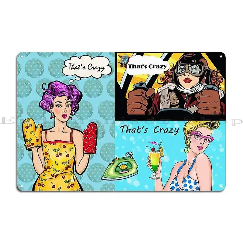 That S Crazy Metal Sign Classic Decoration Design Personalized Wall Mural Tin Sign Poster
