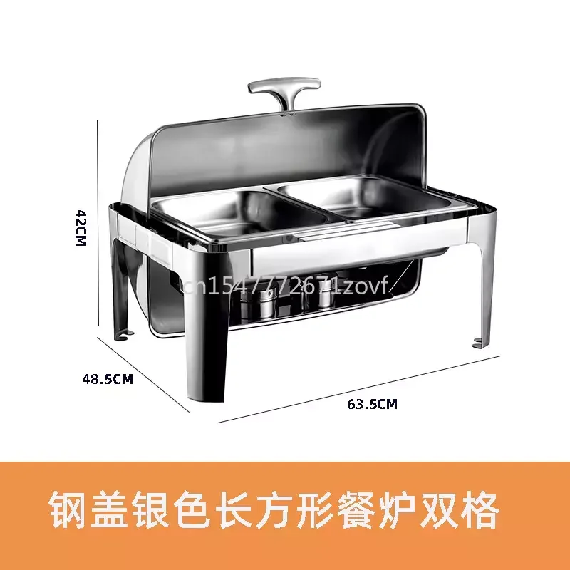 New Arrival Roll Top chafing dishes Stainless Steel Hydraulic induction chafer for buffet